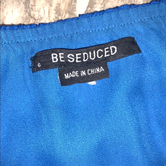 Be Seduced Blue and Gray Dress Be Seduced Dresses | Be Seduced Silk Dress - Picture 3 of 7